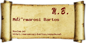 Mármarosi Bartos névjegykártya